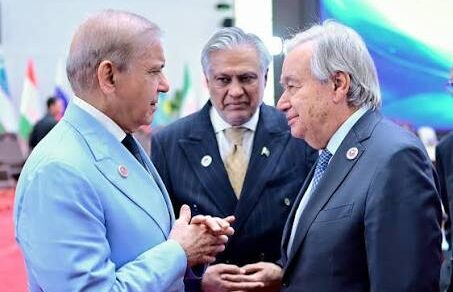Shehbaz Sharif meeting Antonio Guterres